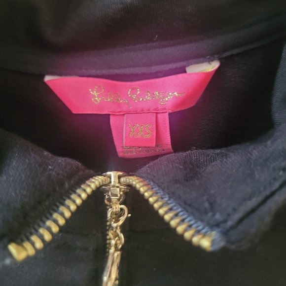 Lilly Pulitzer Skipper Popover Black Dress - Picture 2 of 5